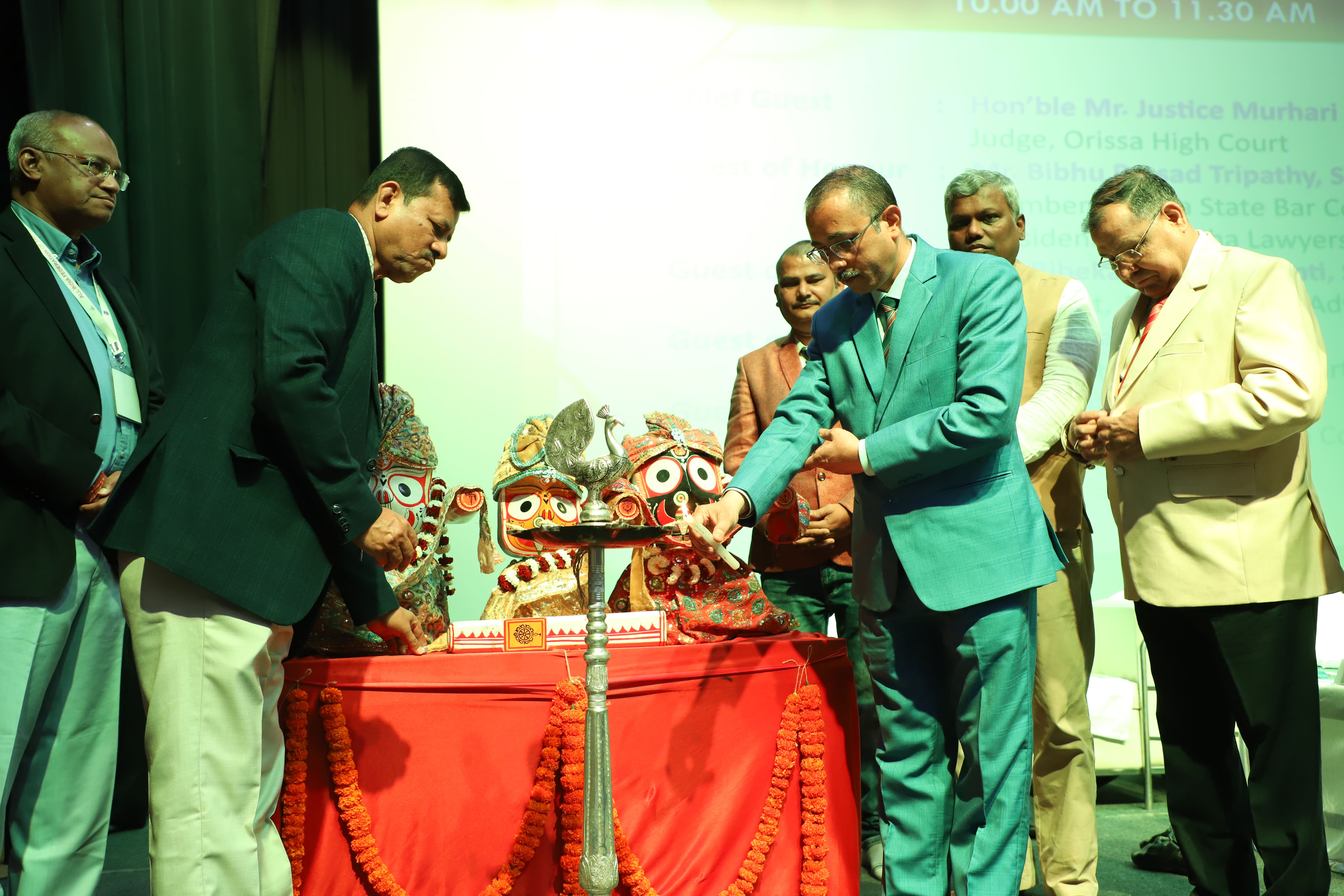 Hon'ble Mr. Justice Murhari Sri Raman, Judge, Orissa High Court inaugurating the conference by lighting of lamp. 
