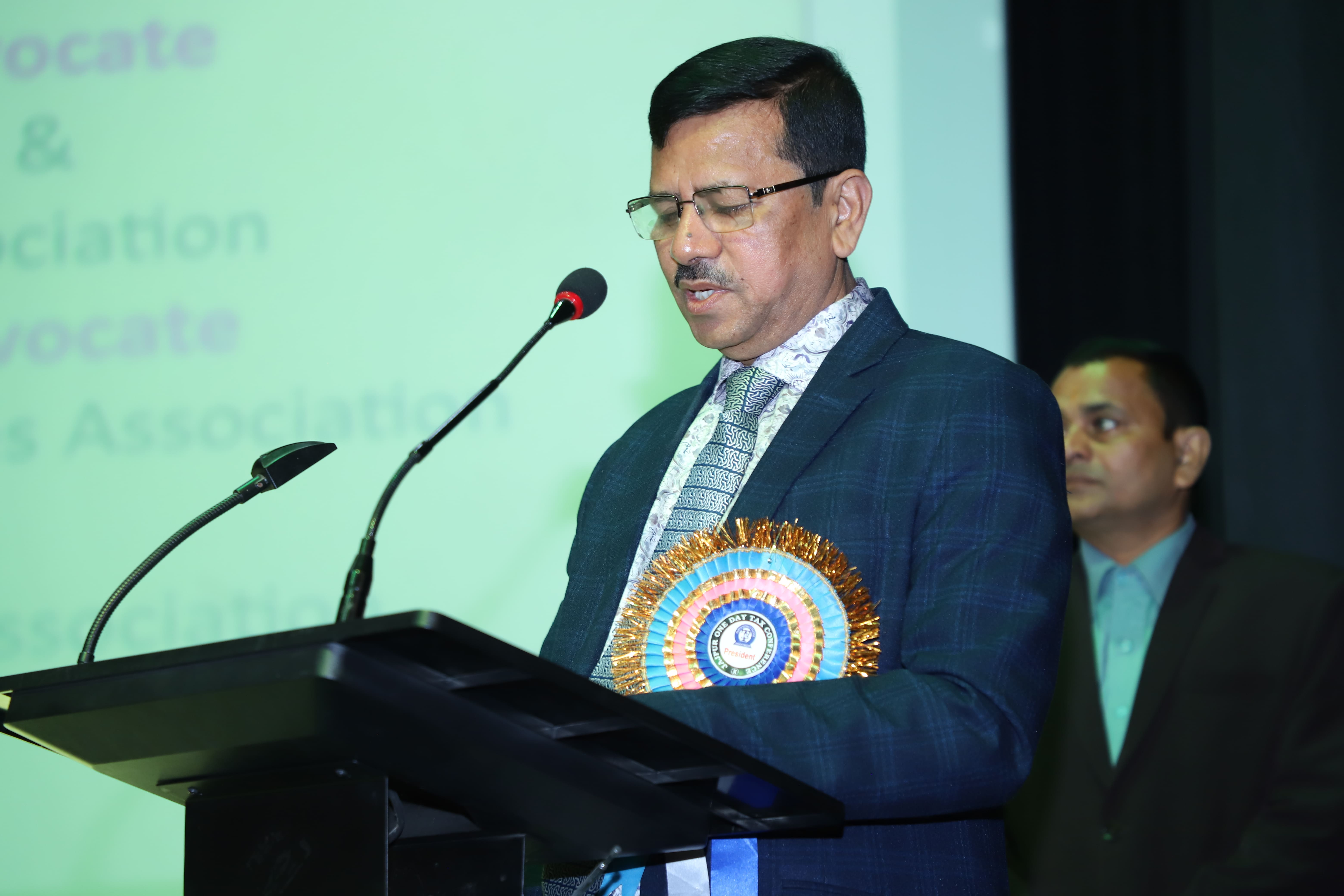 Shri Bibekananda Mohanty, Conference Chairman delivering welcome address.