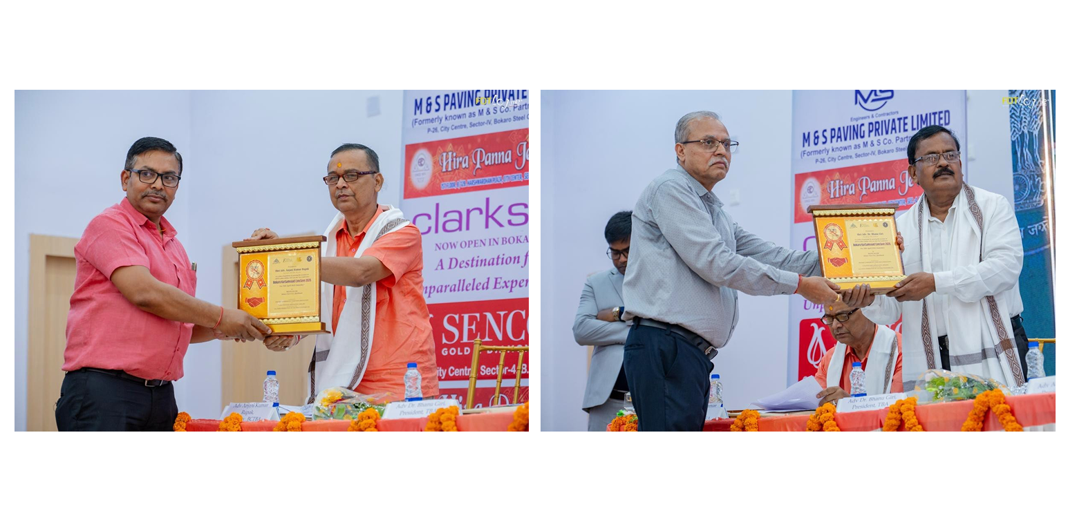 Felicitation of Conference Secretary Anjani Kumar by CA Awadhesh Kumar and Dr. Bhanu Giri by Adv. D.L. Srivastava
