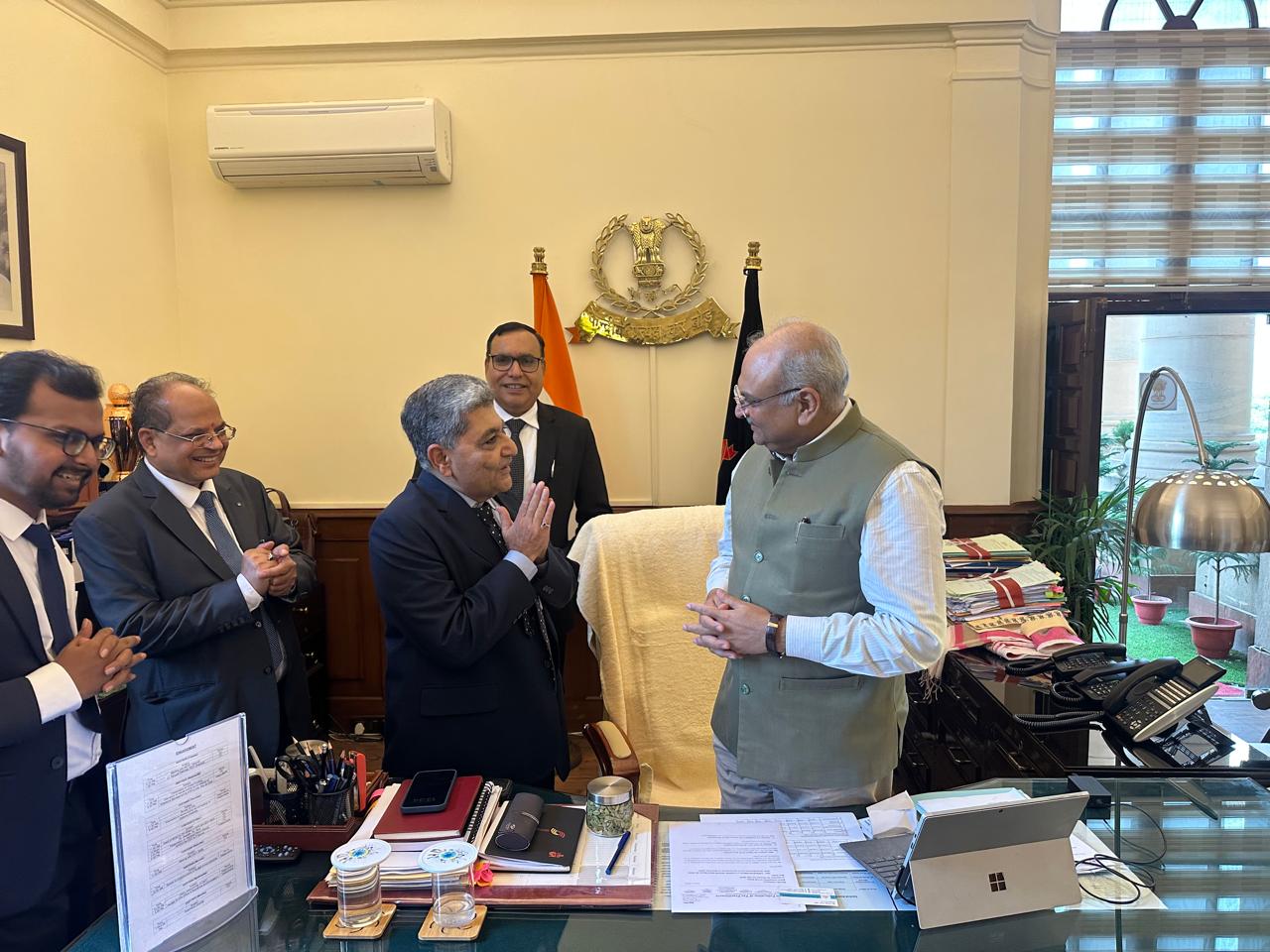AIFTP Delegation Lead By National President Samir Jani Met CBDT Chairman Ravi Agrawal and GSTAT PRESIDENT Sanjay Mishraji  at Delhi on 8th July 2025.
