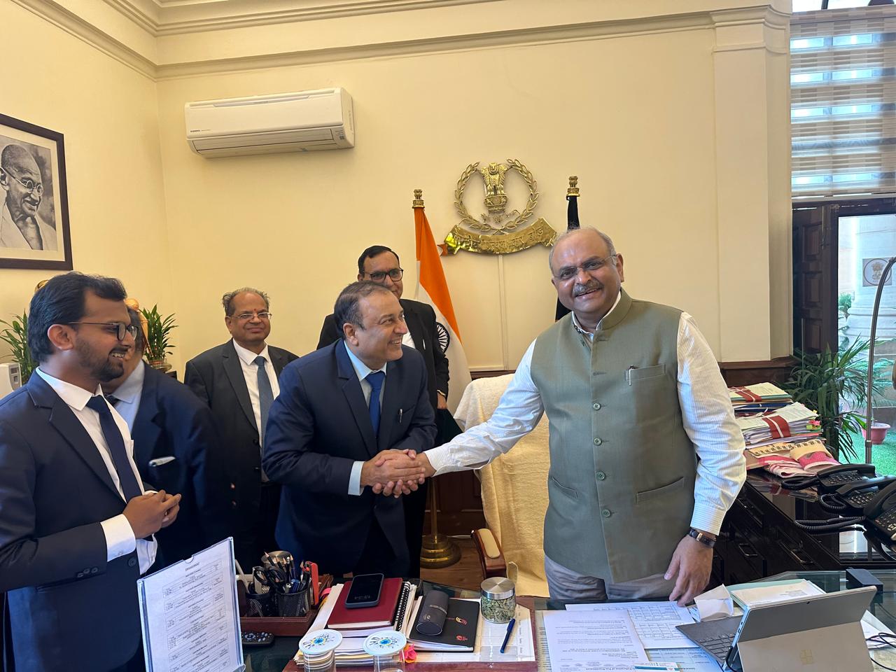 AIFTP Delegation Lead By National President Samir Jani Met CBDT Chairman Ravi Agrawal and GSTAT PRESIDENT Sanjay Mishraji  at Delhi on 8th July 2025.