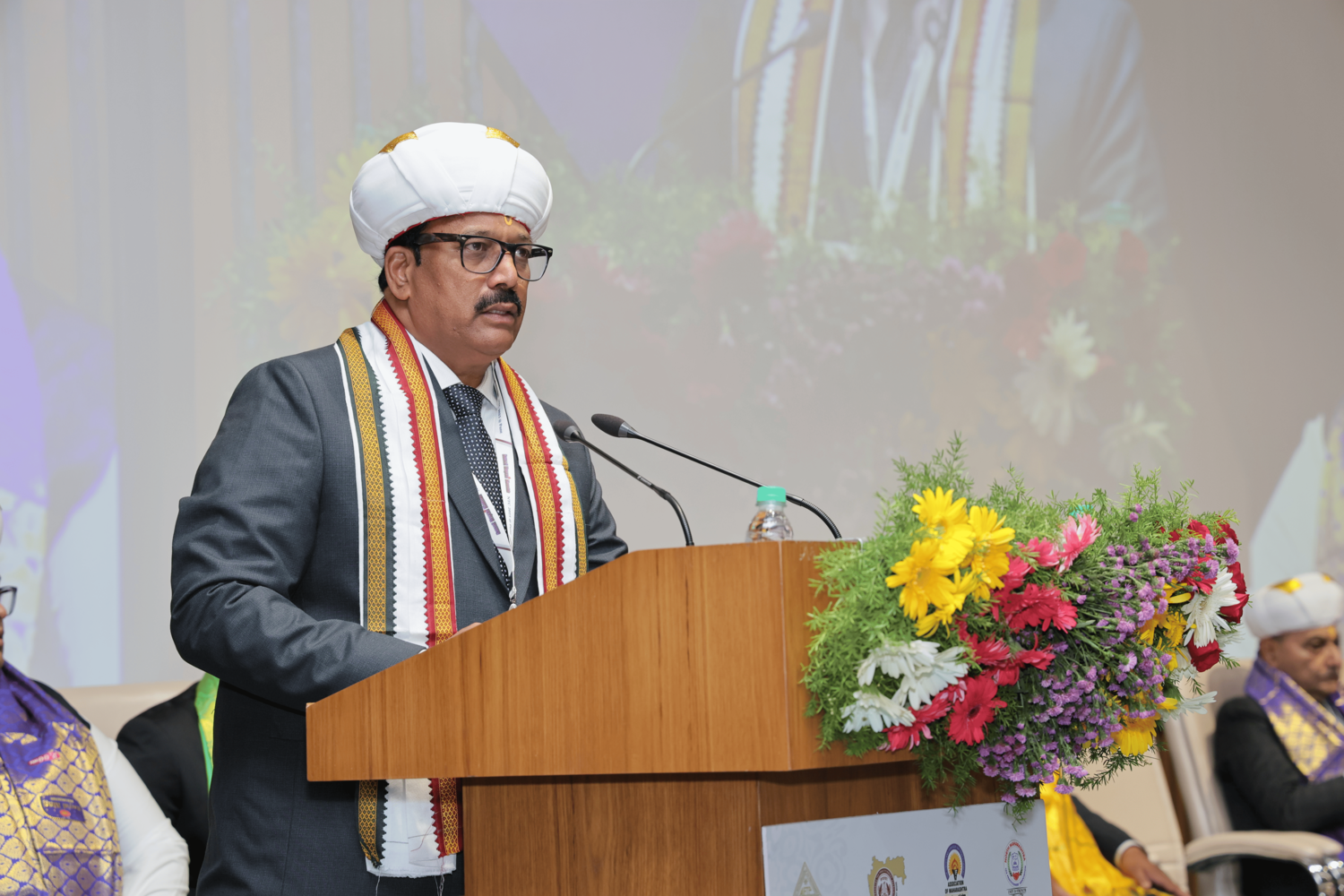 Shri Narendra Sonawane, Conference Chairman delivering welcome address.